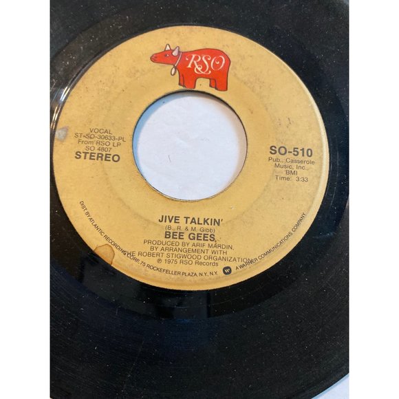 Vintage 7” vinyl record 45 RPM Bee Gees wind of change jive talkin' - Picture 2 of 5